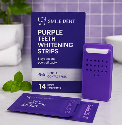 purple teeth whitening strips